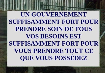 Gouvernement suffisamment fort...
